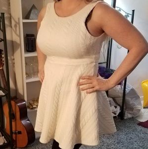 White Basil Lola mini flare dress